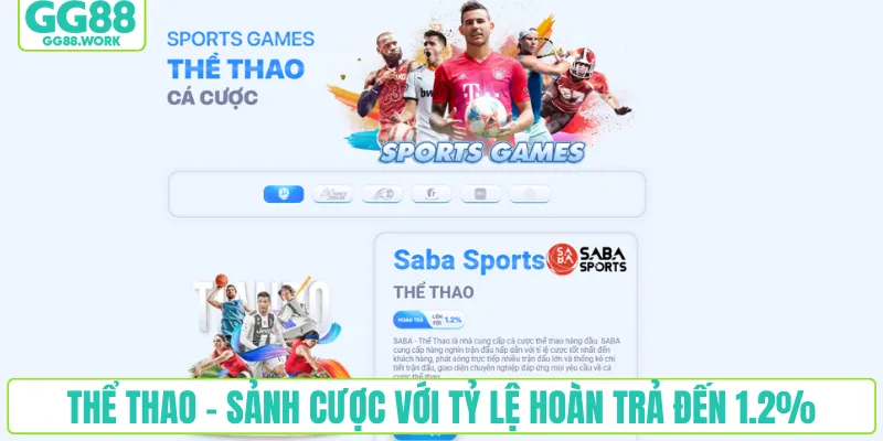 Thể thao - Sảnh cược khổng lồ với tỷ lệ hoàn trả đến 1.2%